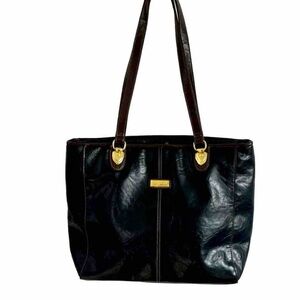 Mondani New.York Black Leather Shoulder Purse Bag